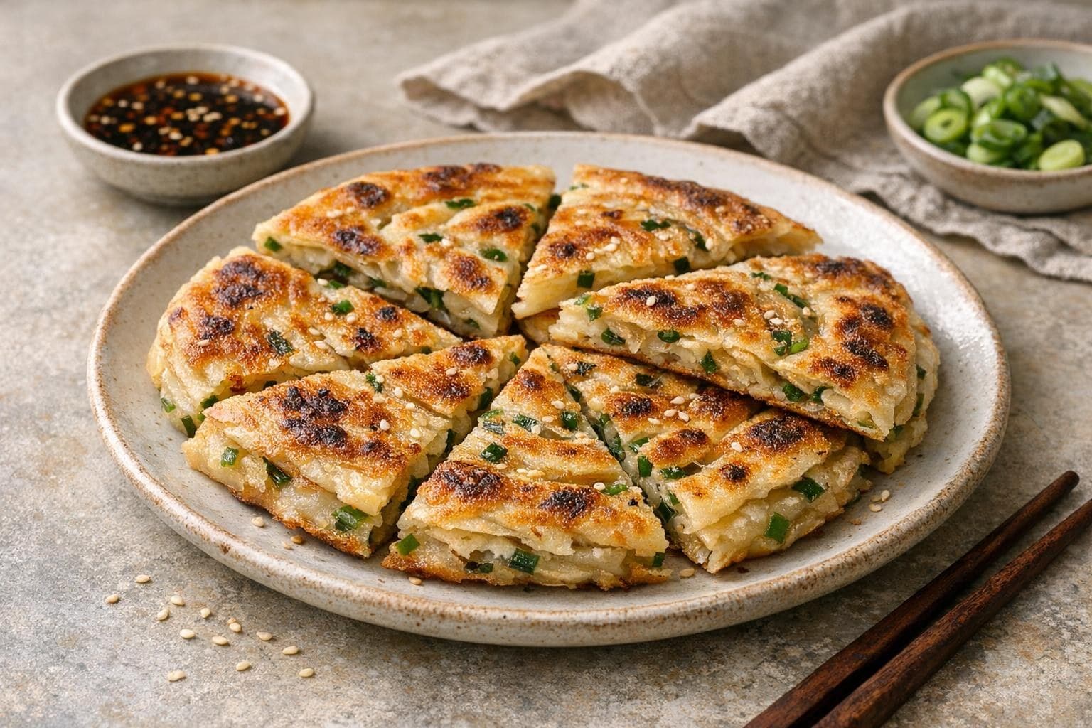 Cong You Bing (Scallion Pancakes)