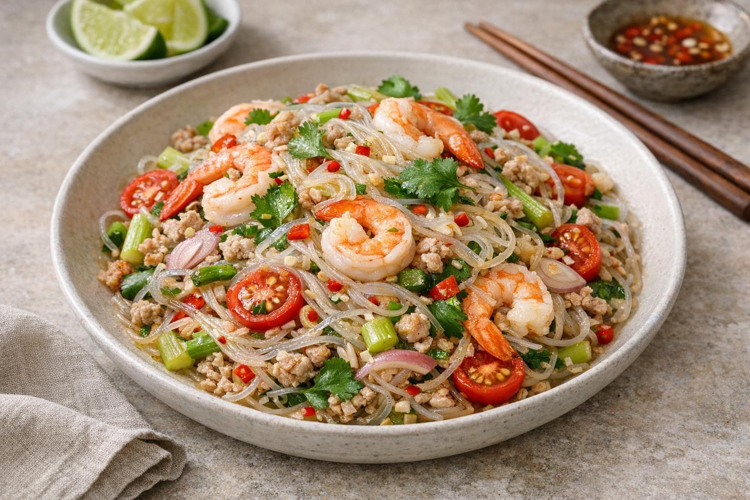 Yum Woon Sen (Glass Noodle Salad)