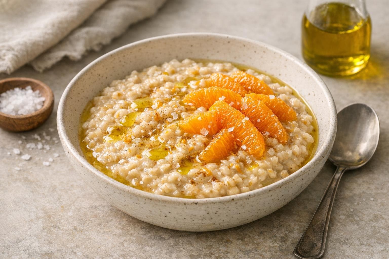 Citrus and Olive Oil Breakfast Porridge