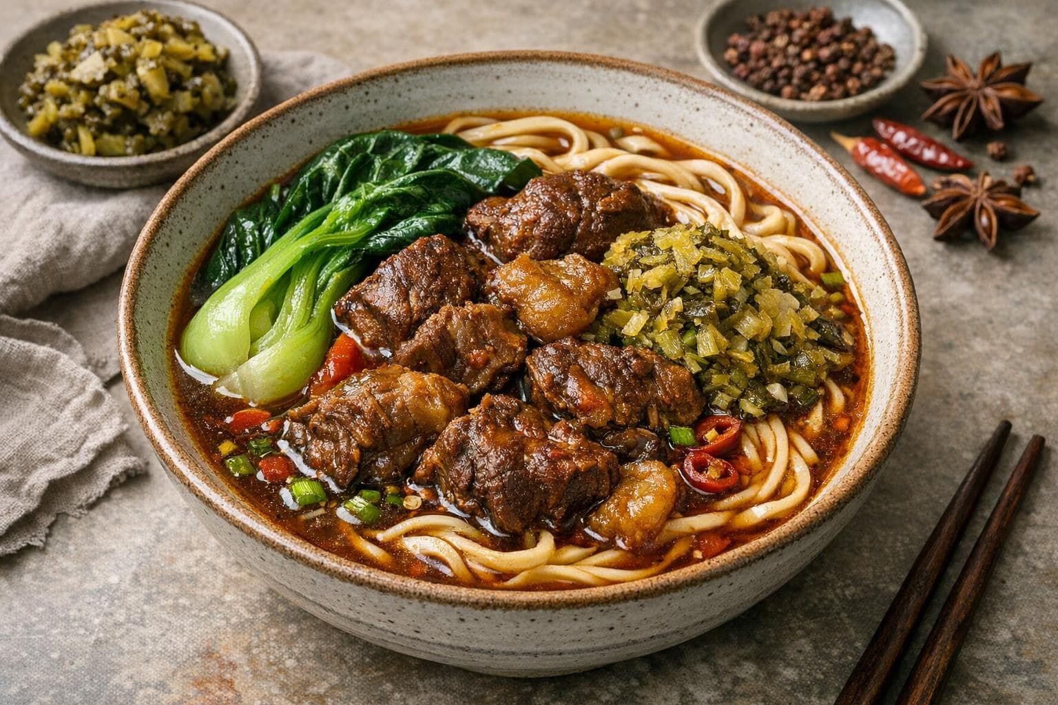Niu Rou Mian (Taiwanese-Style Beef Noodle Soup)