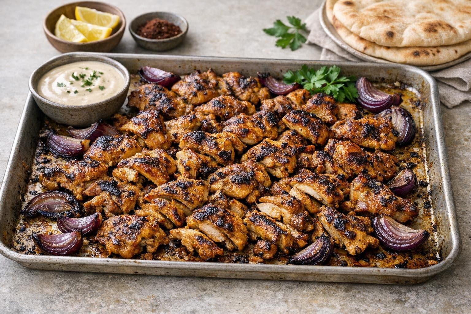 Sheet-Pan Chicken Shawarma