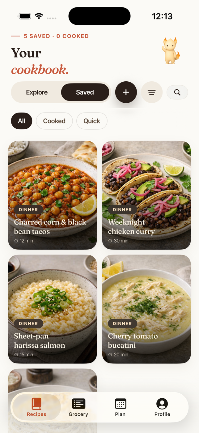 Your saved Hearth cookbook